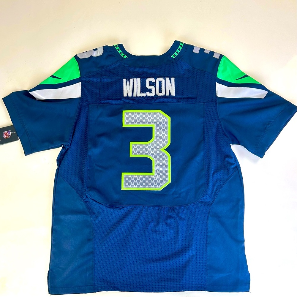 NIKE NFL RUSSEL WILSON SEATTLE SEAHAWKS ON FIELD JERSEY